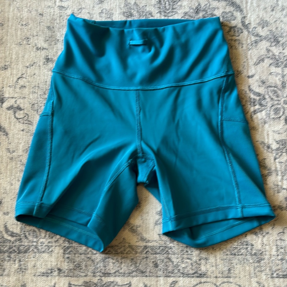 lululemon Teal Biker Shorts